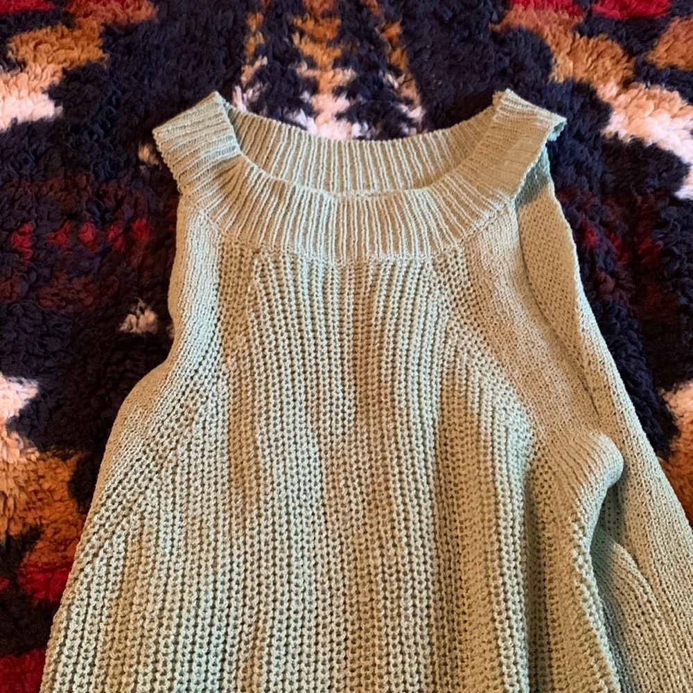 Green tank top sweater